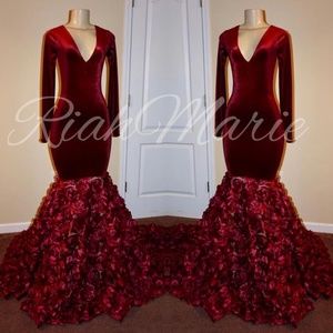 Luxurious Burgundy Custom Made Prom Dress